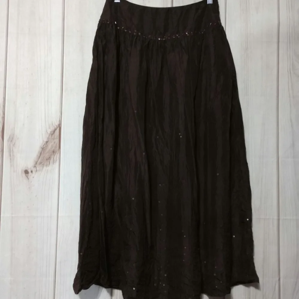 Talbots Skirt Ladies 6‎ Maxi Beaded silk